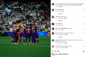 拉什福德社媒晒合照鼓励球队：联赛是一场马拉松，我们要继续拼搏