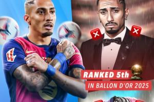 真不配？拉菲尼亚西甲最佳+欧冠金靴 金球第5&落选年度最佳阵